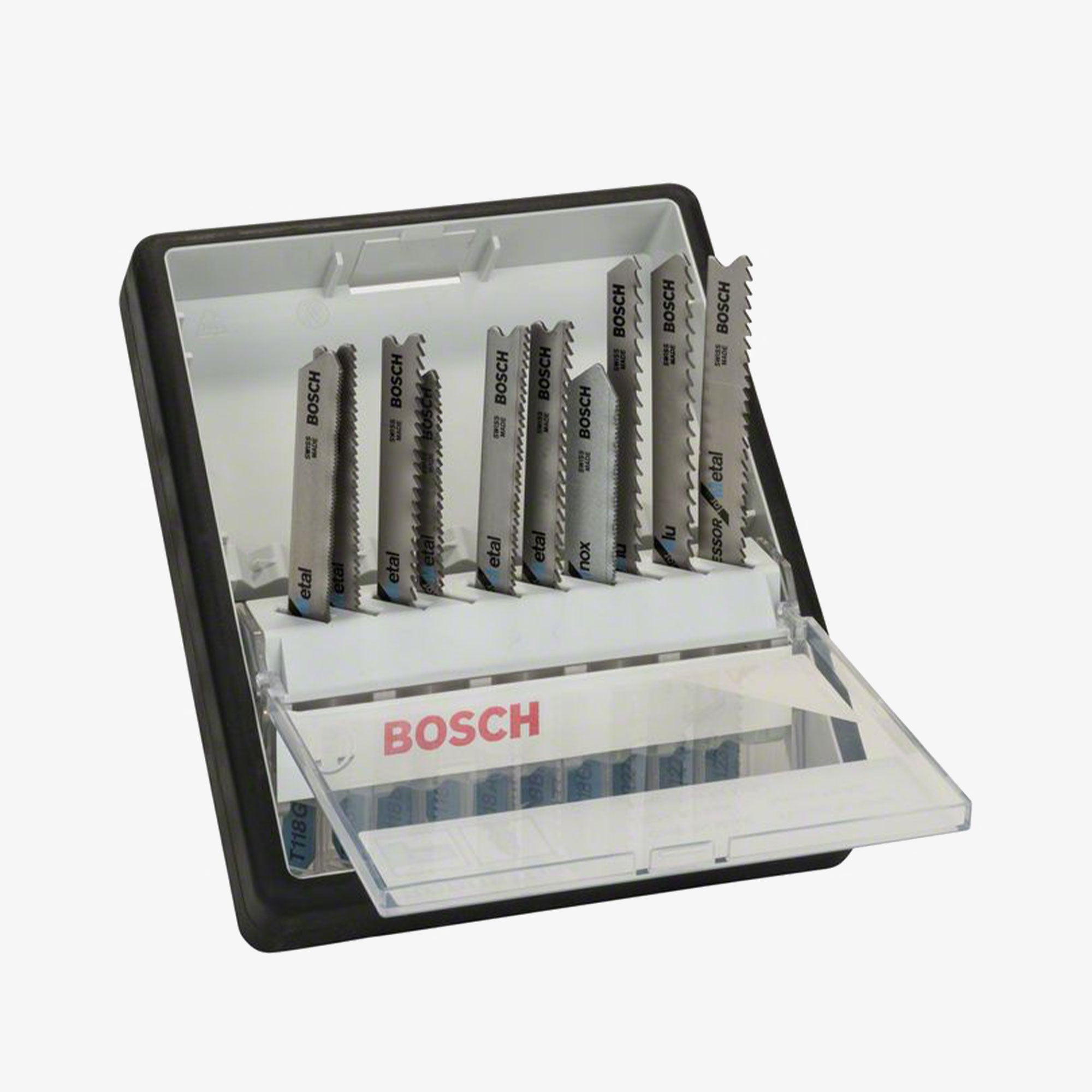 BOSCH 2607010541 Set of 10 jigsaw blades Robust Line with T-mount, metal