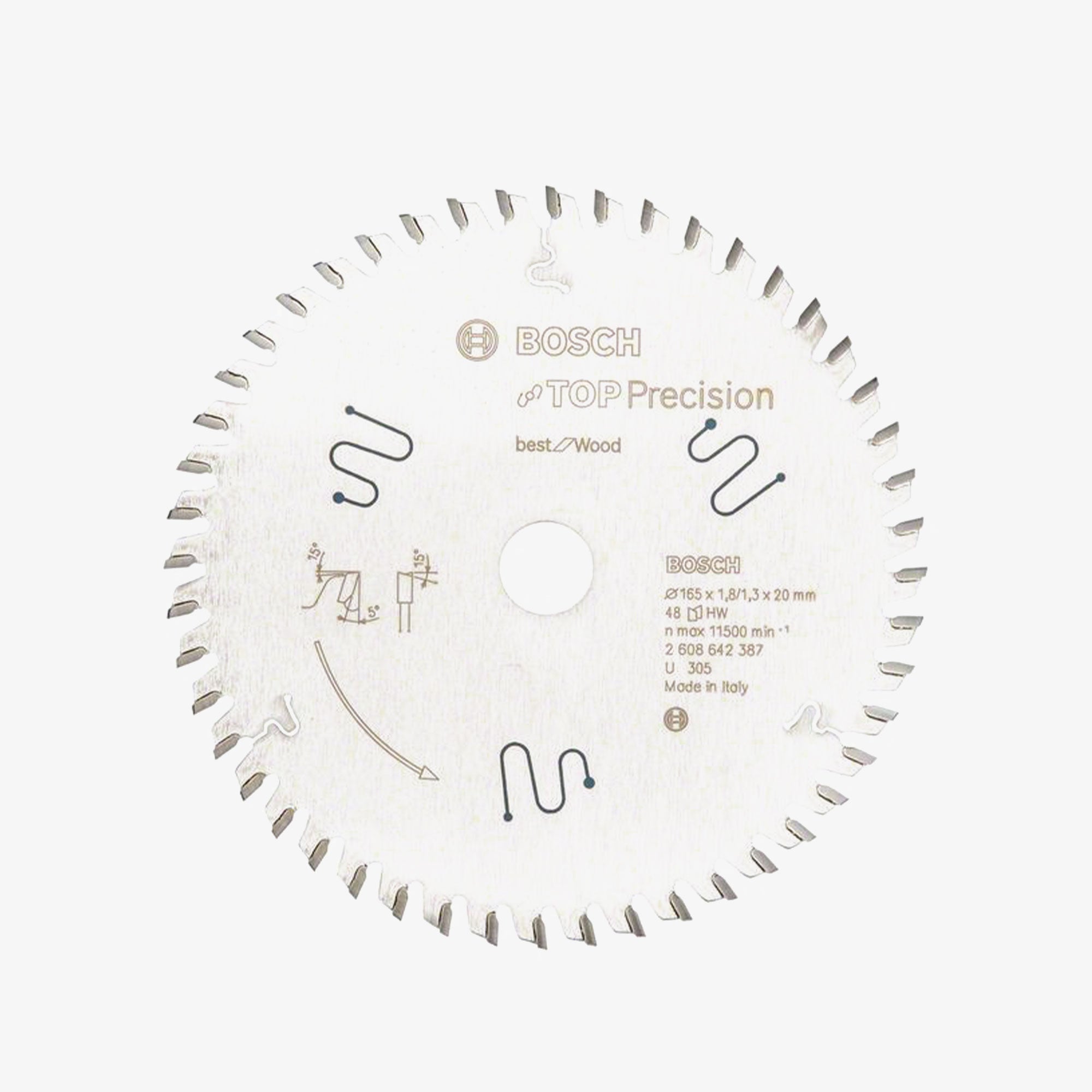 BOSCH 2608642388 Circular saw blade Top Precision Best for Multi Material for hand saws 165mm