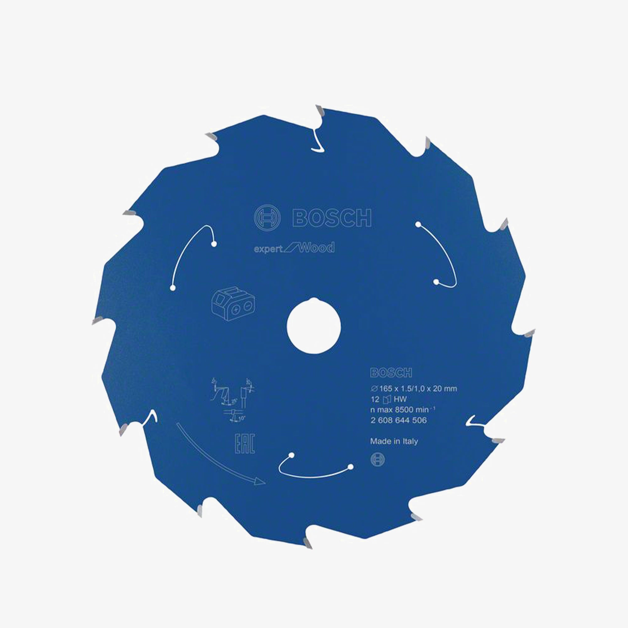 BOSCH 2608644506 Circular saw blade Expert for Wood for cordless saws 165 x 1.5/1 x 20 T12