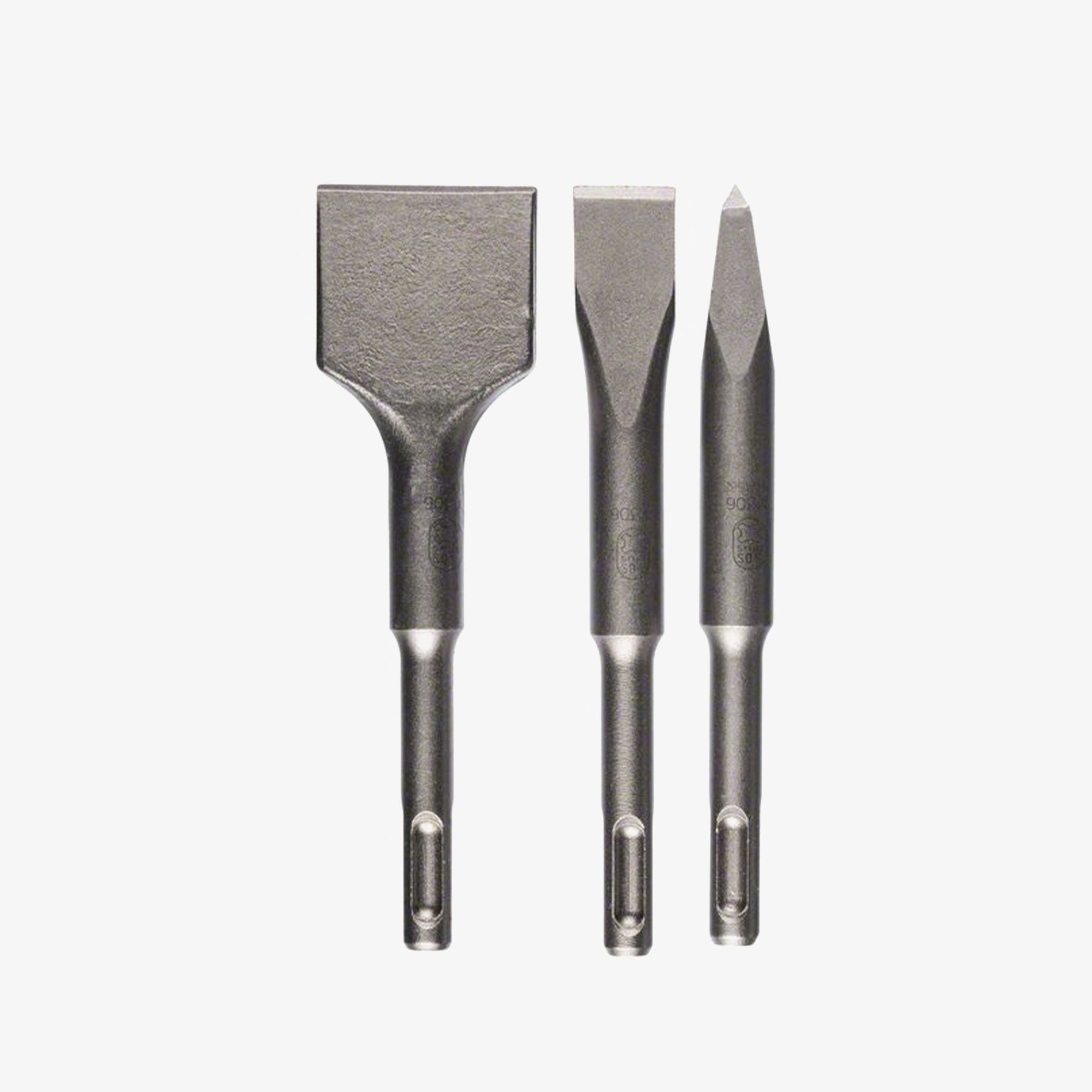 BOSCH 2608690180 Set of 3 short chisels, SDS plus, 0/20/40 mm