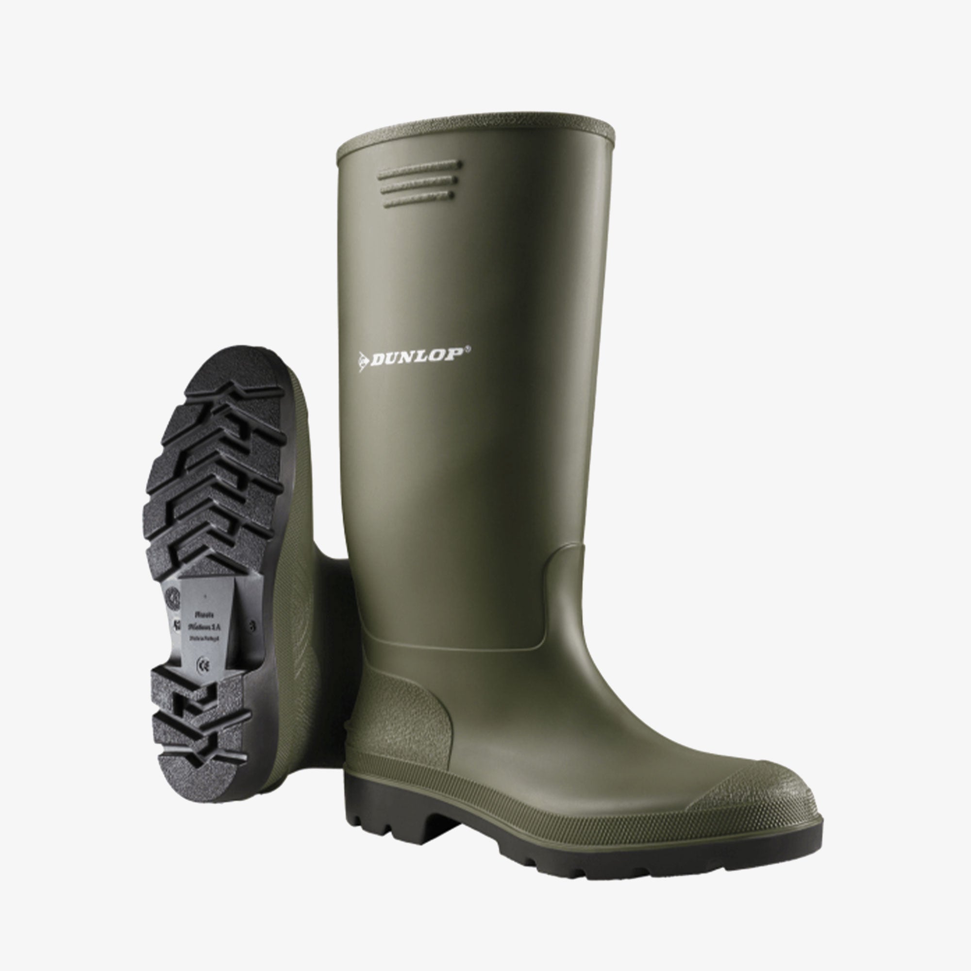 DUNLOP Pricemastor 380VP Green protective work boots PVC