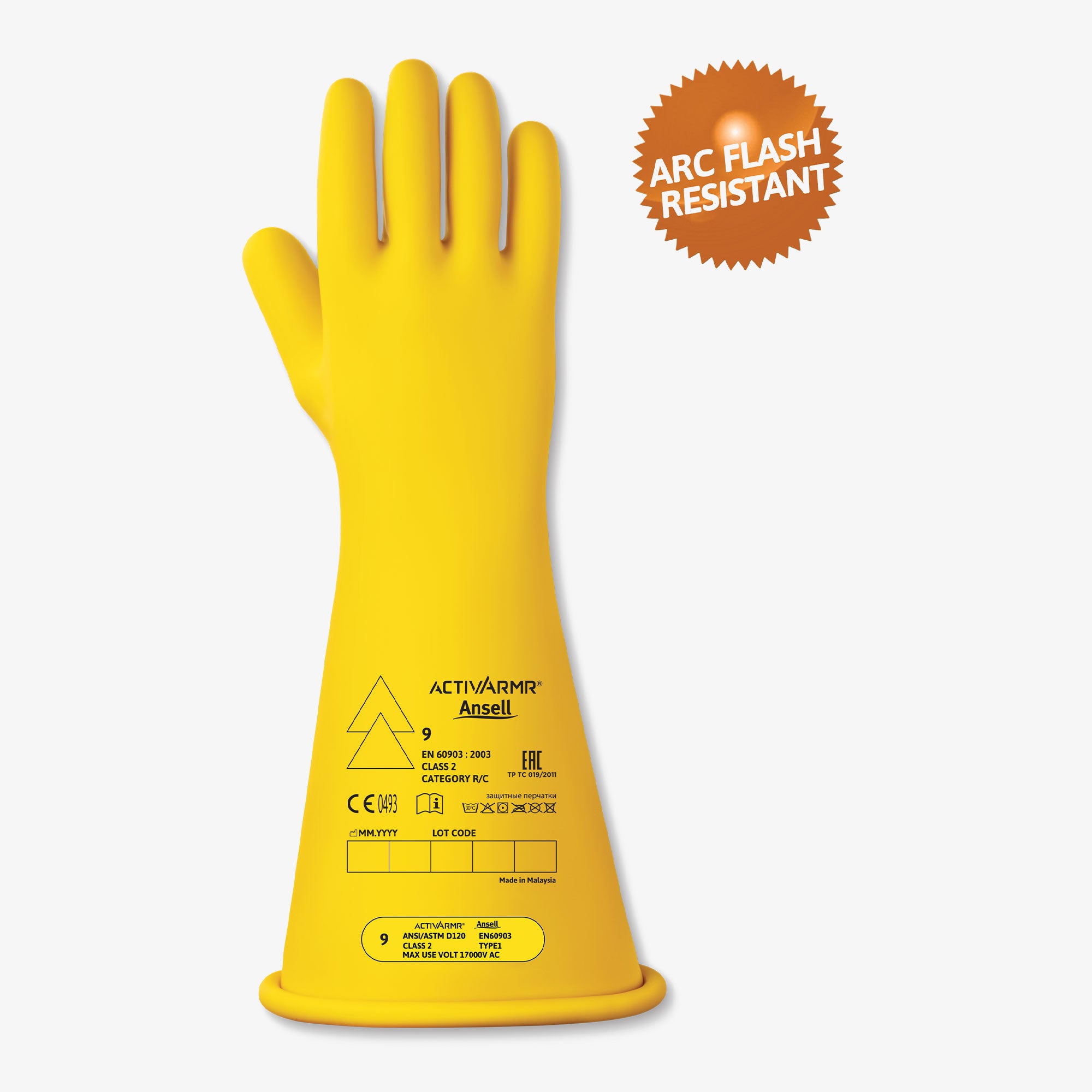 ANSELL ActivArmr RIG214Y Electrically insulating protective gloves Class 2