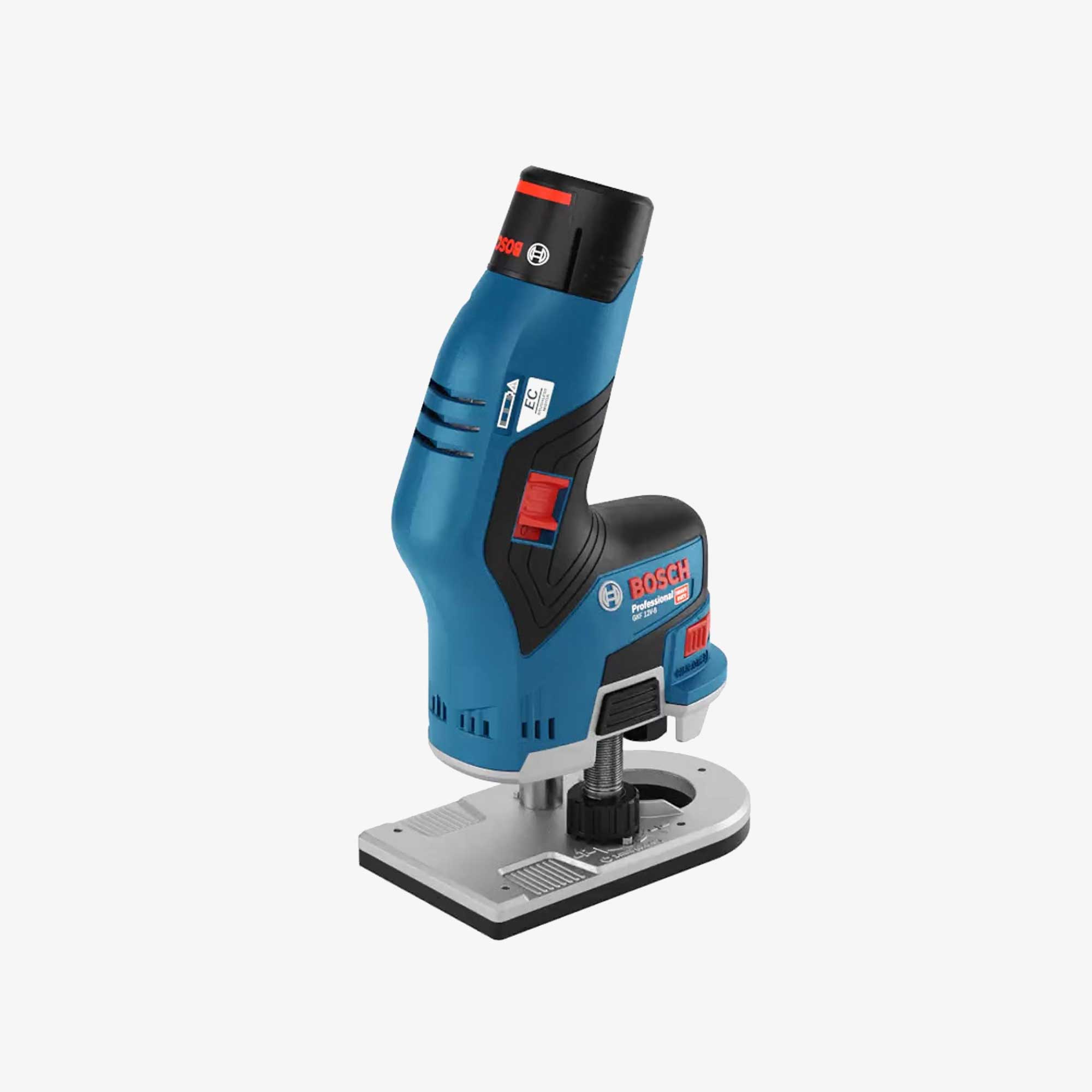 BOSCH 06016B0000 GKF 12V-8 Cordless edge grinder in L-BOXX 136 with 2 x 3.0 Ah batteries, clamping jaw 