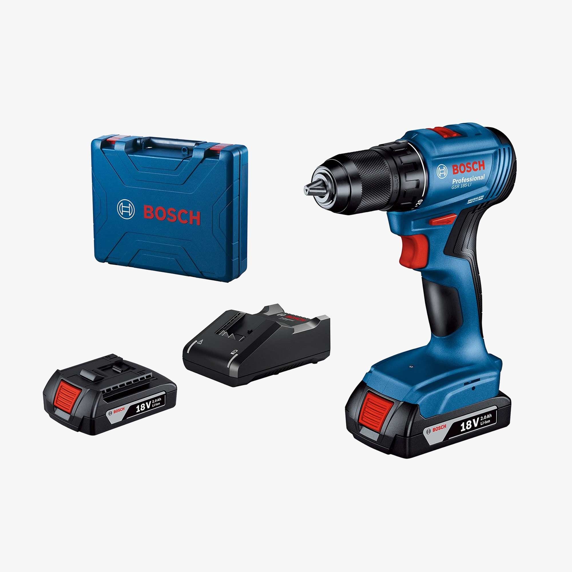 BOSCH 06019K3000 GSR 185-LI Cordless drill-driver in carrying case