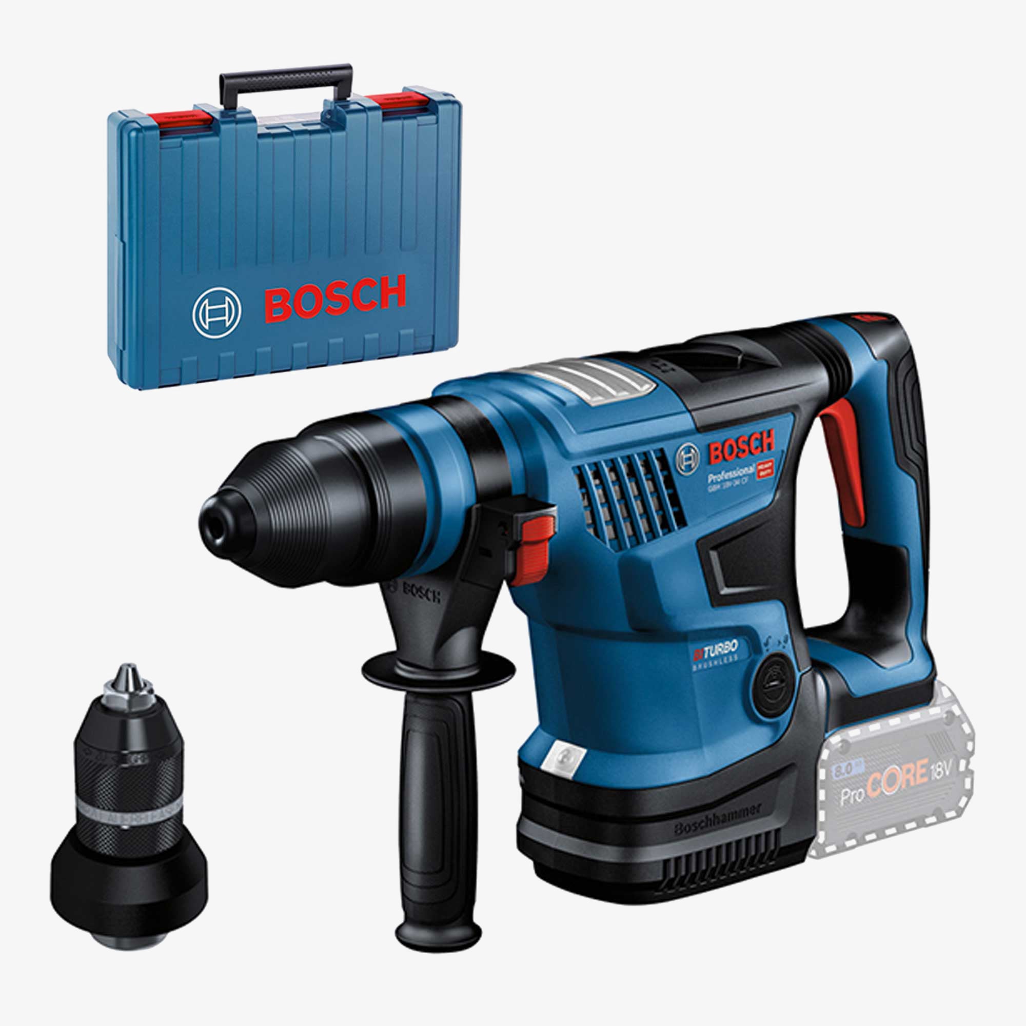 BOSCH 0611914021 GBH 18V-34 CF Cordless rotary hammer BITURBO with SDS plus system