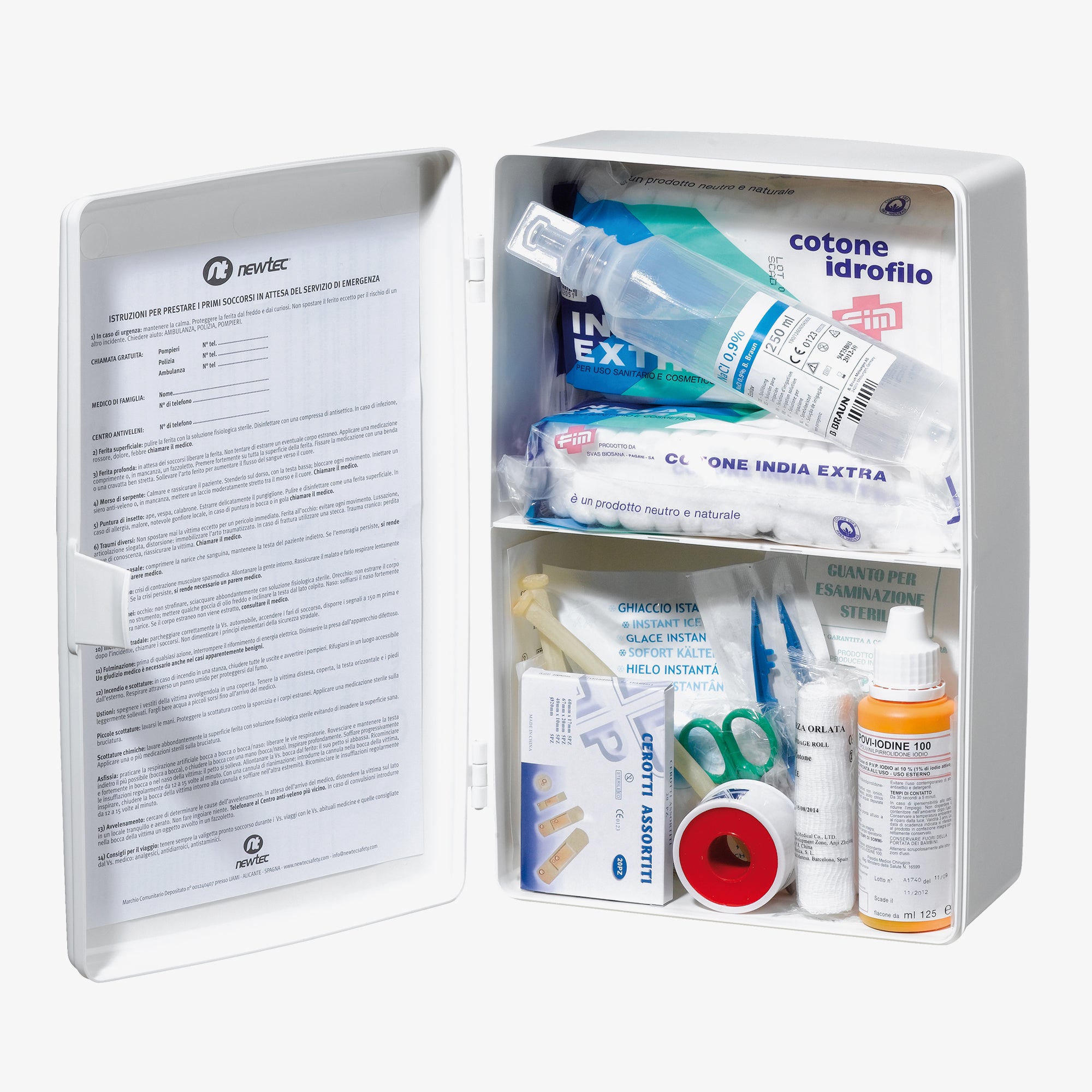 Med F1 Plastic first aid cabinet with refill