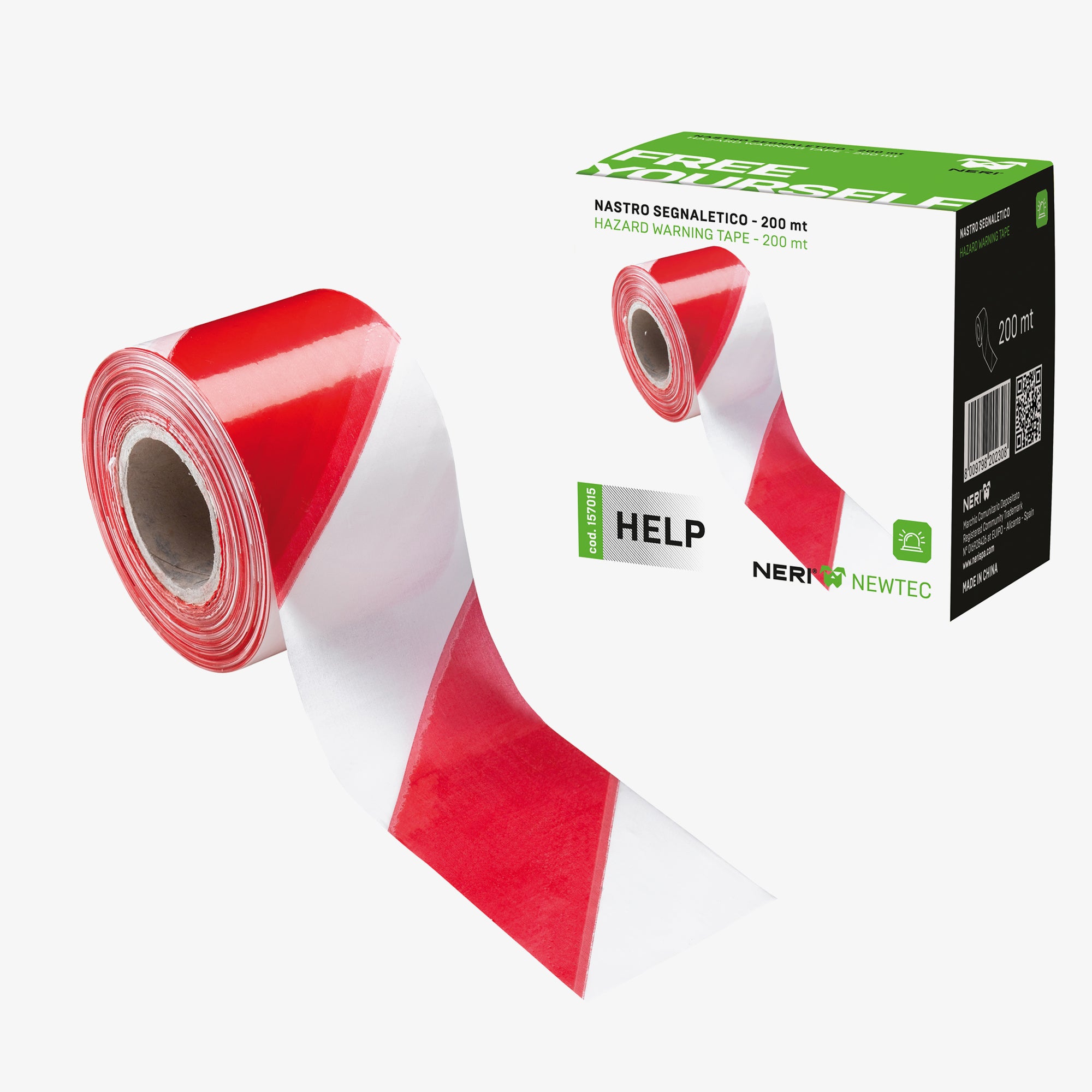 NERI Help Signal tape red white 200 m