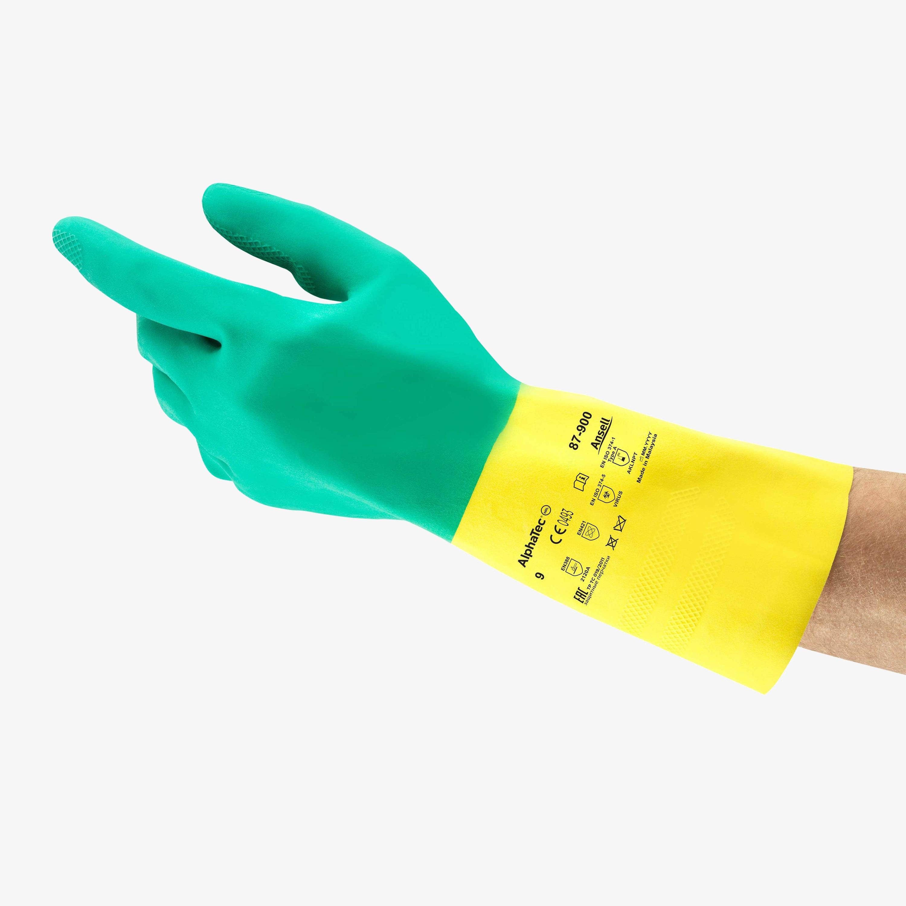 ANSELL BI-Colour 87-900 Chemical gloves